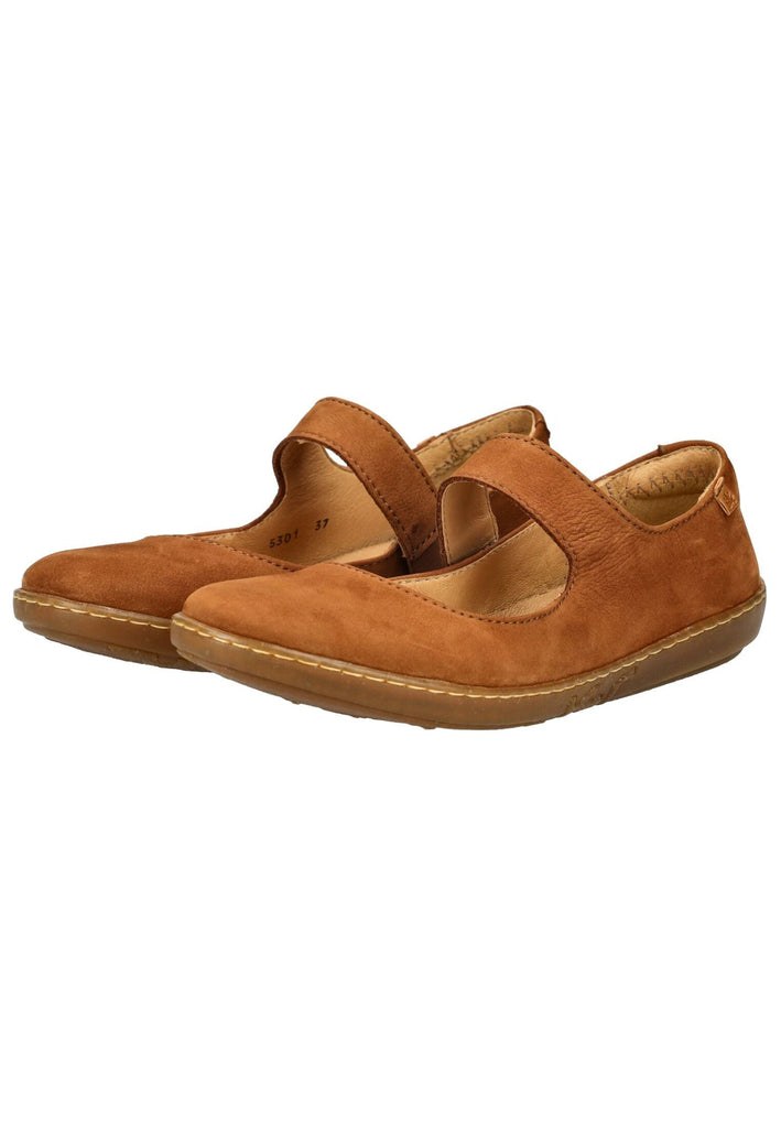 El Naturalista Ballerinas Nubukleder Hellbraun