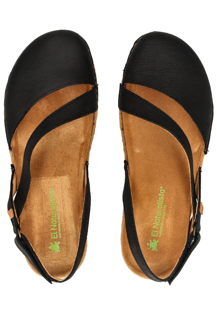 El Naturalista Sandalen Leder Schwarz/Schwarz
