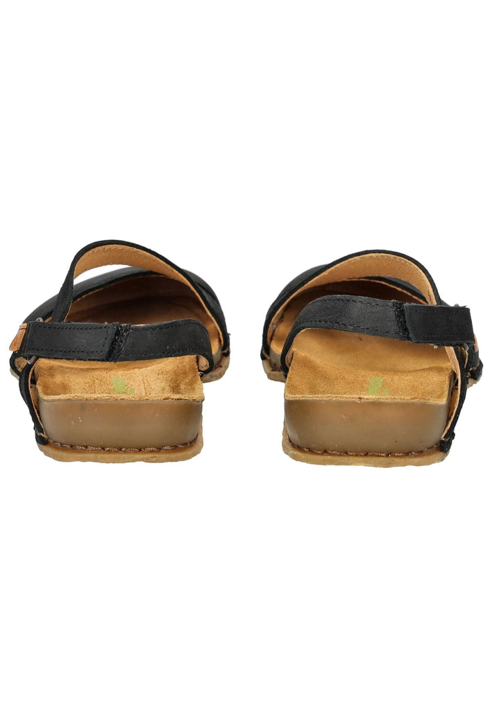 El Naturalista Sandalen Leder Schwarz/Schwarz