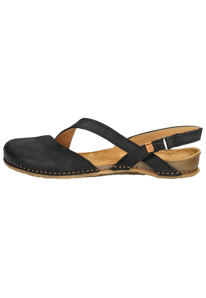 El Naturalista Sandalen Leder Schwarz/Schwarz