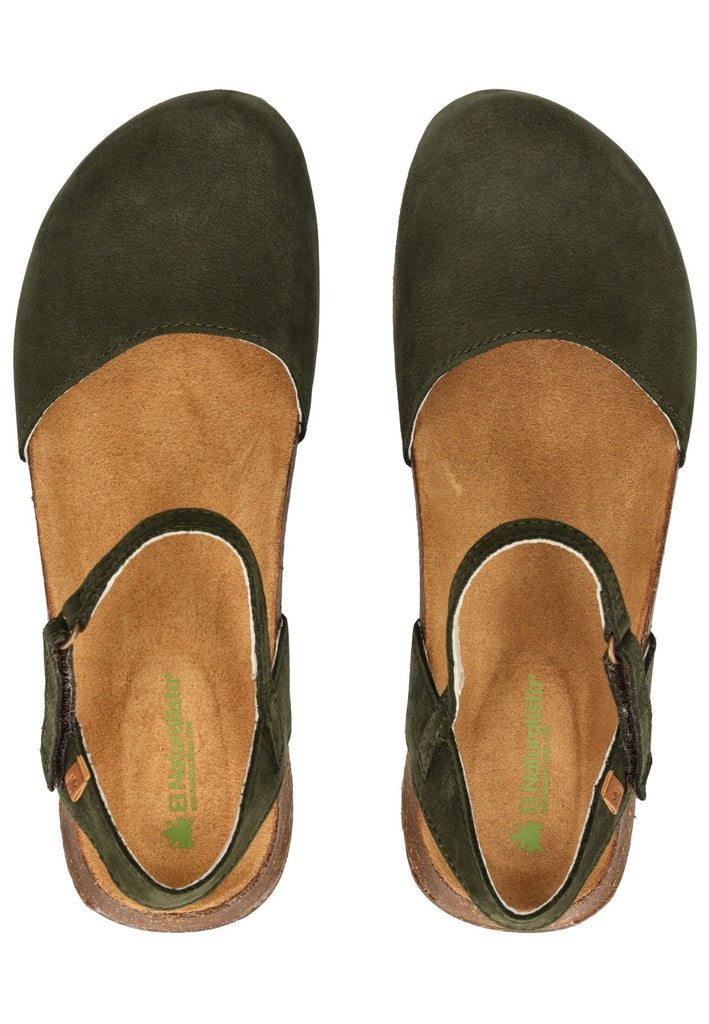 El Naturalista Sandalen Nubukleder Dunkelgrün