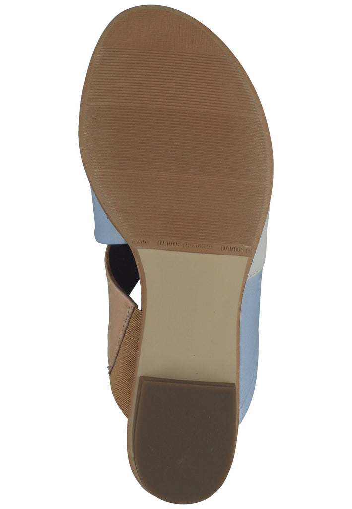 Everybody Pantoletten Leder Weiß/Blau