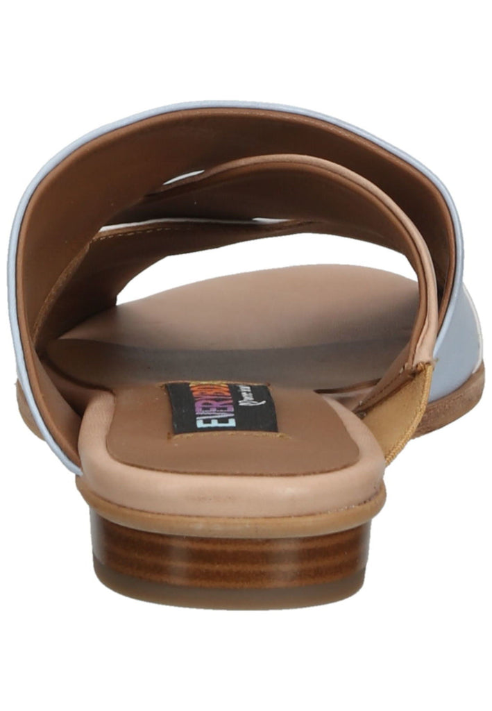 Everybody Pantoletten Leder Weiß/Blau