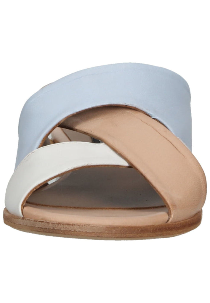 Everybody Pantoletten Leder Weiß/Blau