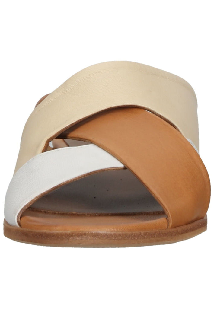 Everybody Pantoletten Leder Weiß/Braun