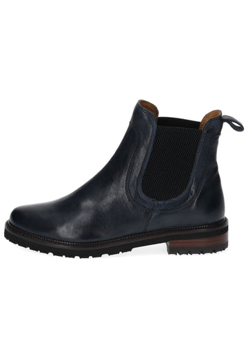 Everybody Stiefelette Glattleder Dunkelblau Warmfutter