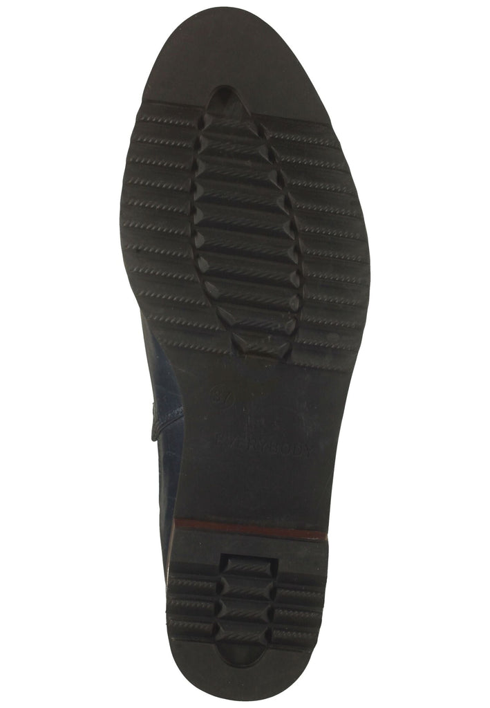 Everybody Stiefelette Glattleder Dunkelblau Warmfutter