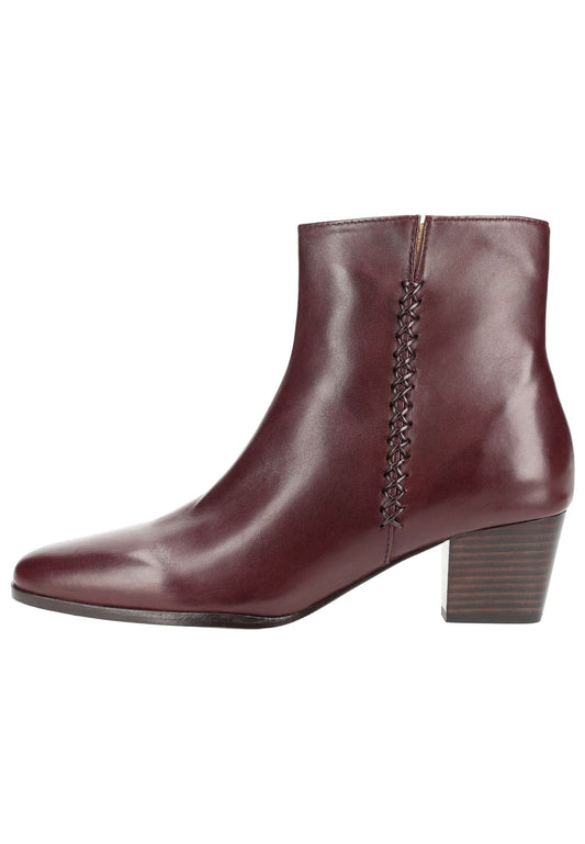 Everybody Stiefelette Leder Dunkelrot