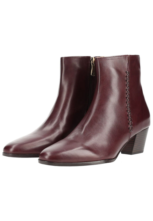 Everybody Stiefelette Leder Dunkelrot