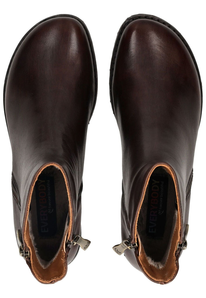 Everybody Stiefelette Leder Kastanie Warmfutter