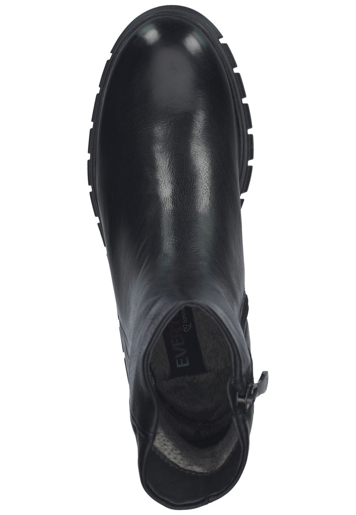 Everybody Stiefelette Leder Schwarz Warmfutter