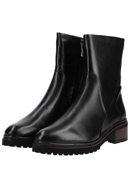 Everybody Stiefelette Leder Schwarz Warmfutter