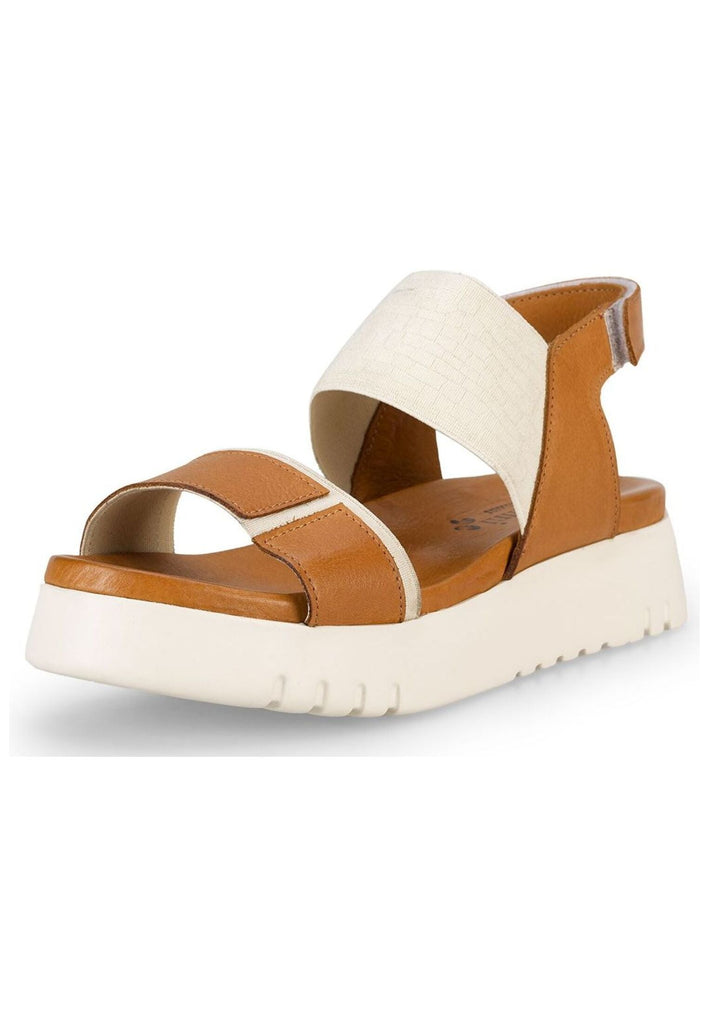 FELMINI Sandalen Leder Braun/Weiß