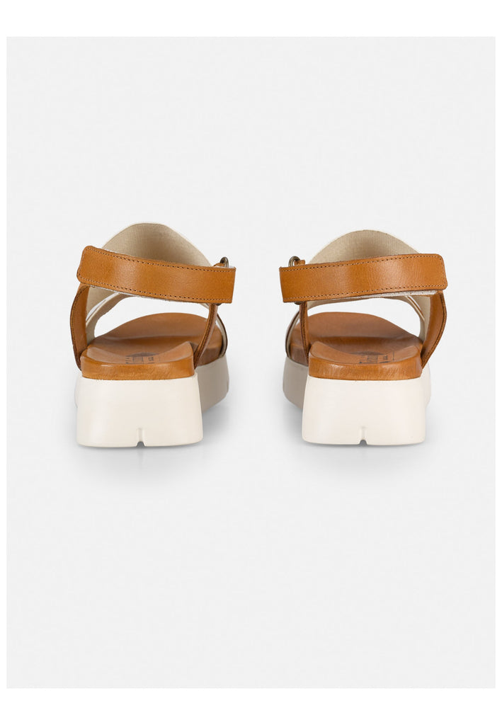 FELMINI Sandalen Leder Braun/Weiß