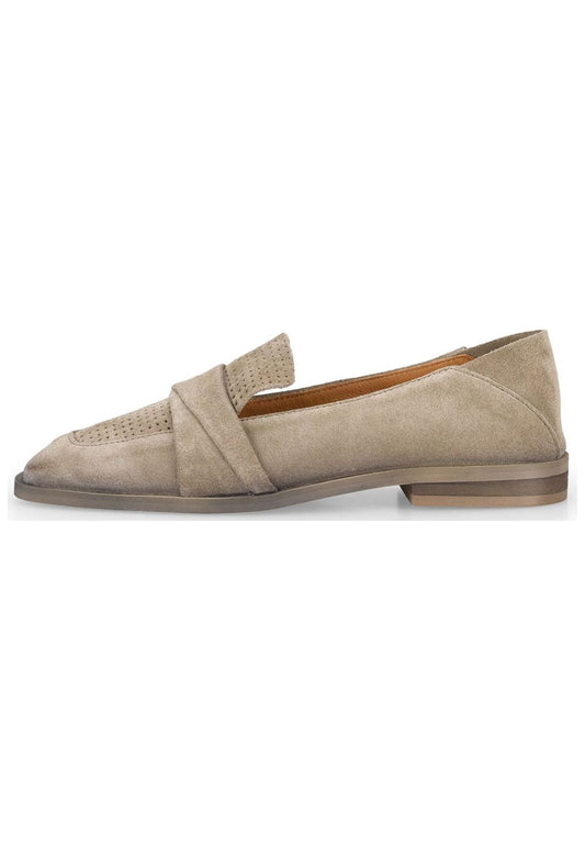 FELMINI Slipper Leder Braun/Grau