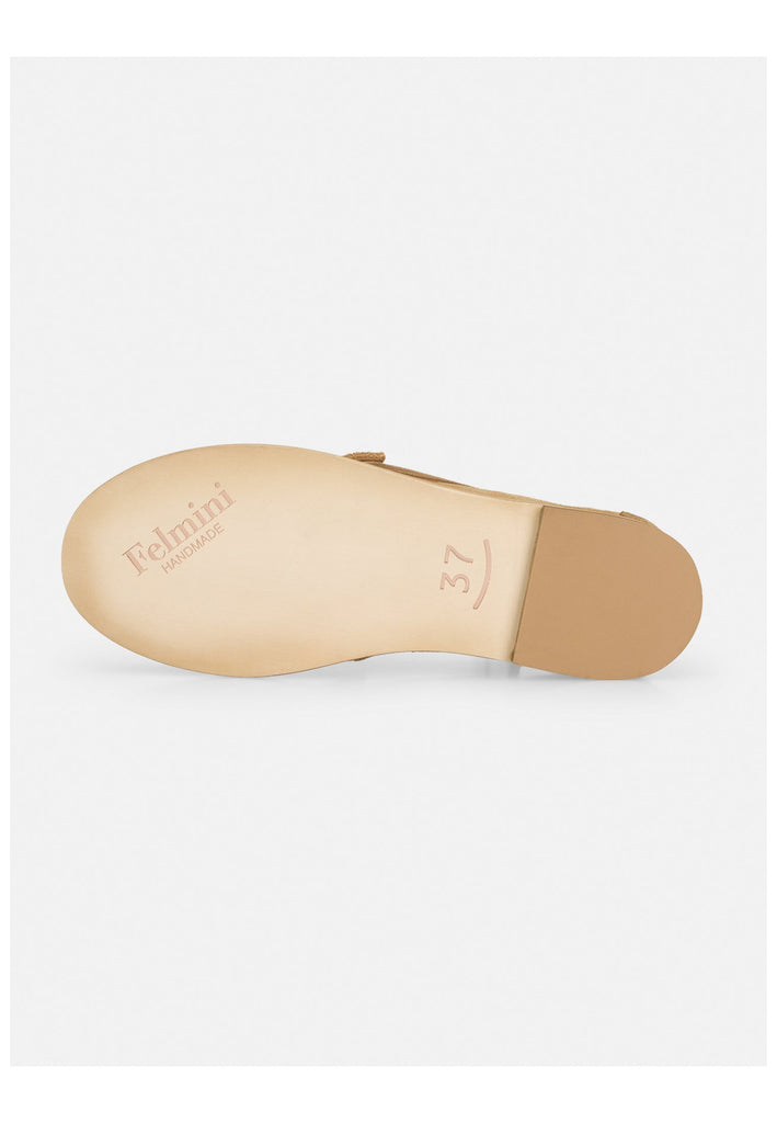 FELMINI Slipper Veloursleder Dunkelbeige