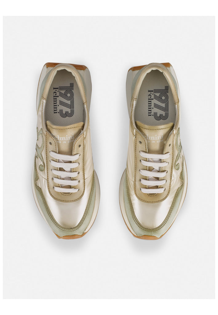 FELMINI Sneaker Leder/Textil Grün