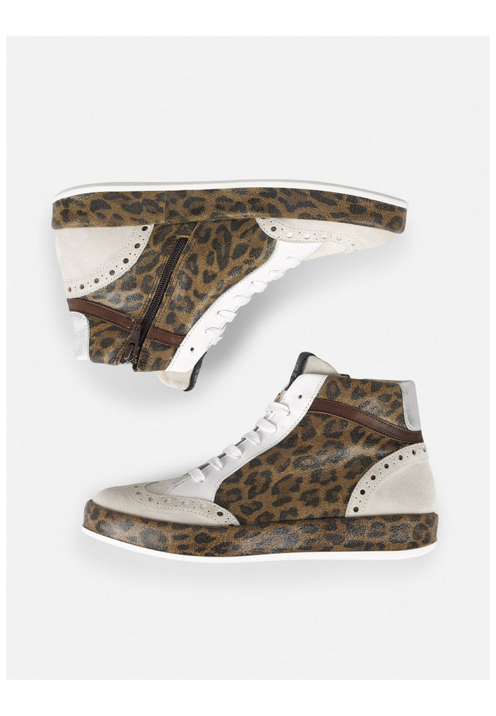 FELMINI Sneaker Veloursleder Leopard