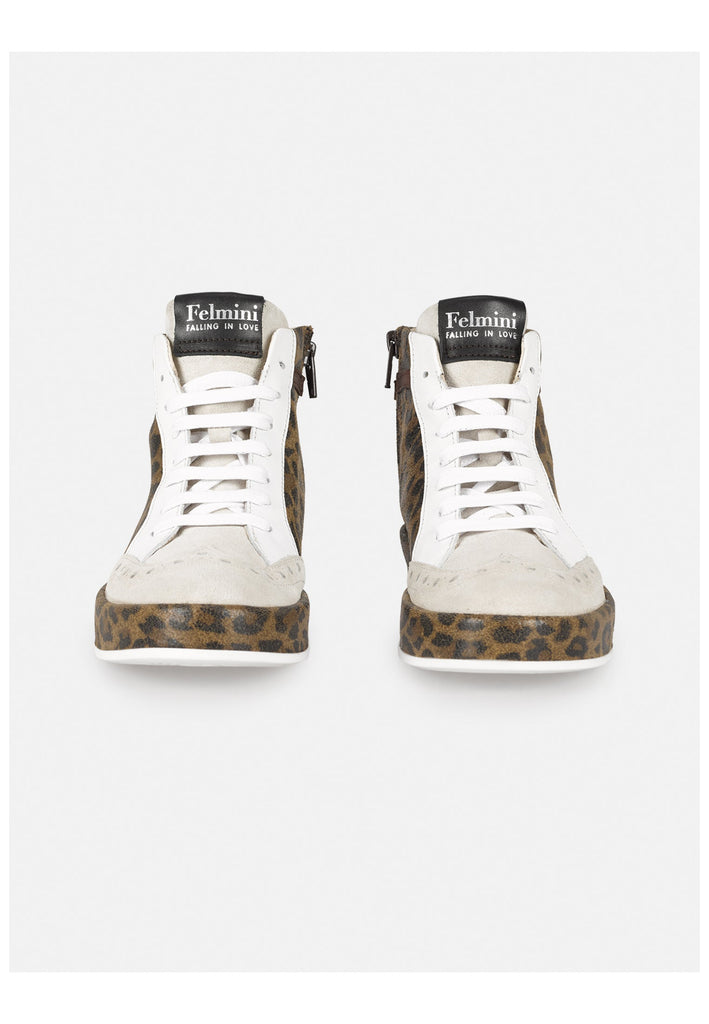 FELMINI Sneaker Veloursleder Leopard