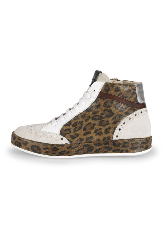 FELMINI Sneaker Veloursleder Leopard
