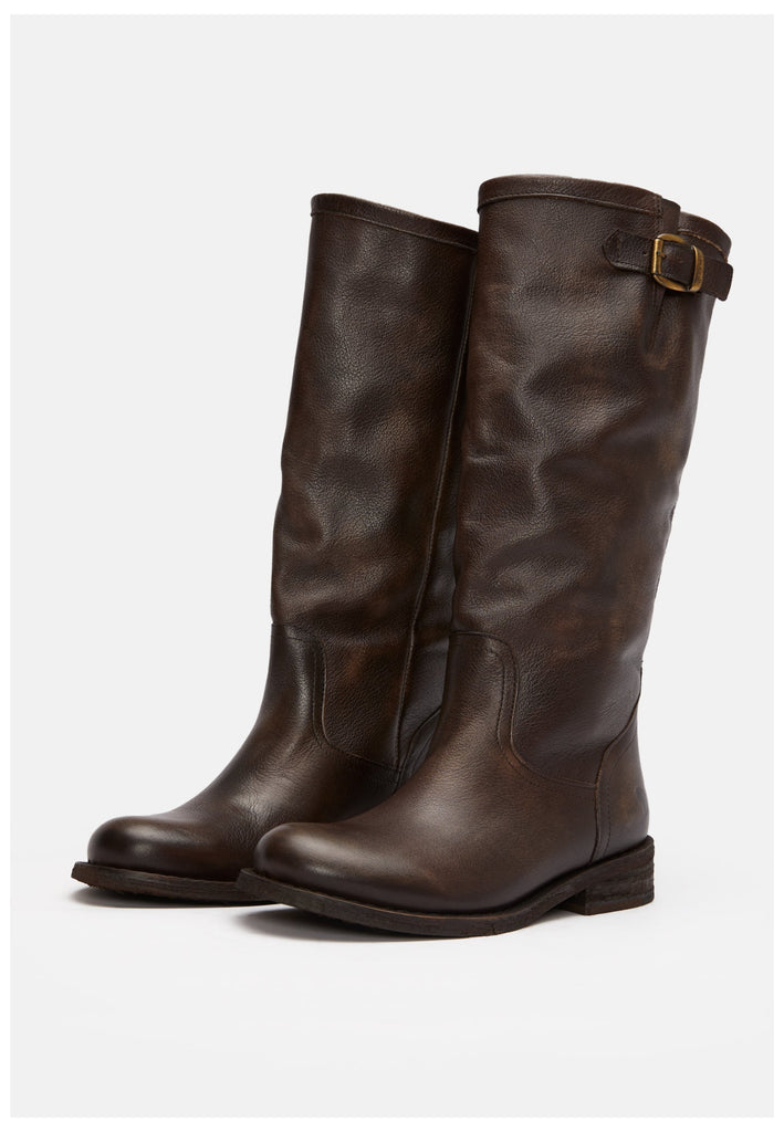 FELMINI Stiefel Leder Dunkelbraun