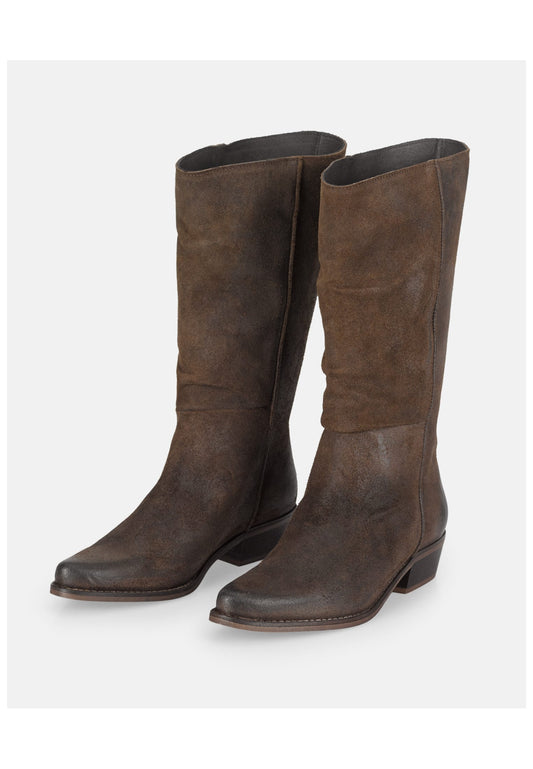 FELMINI Stiefel Leder Dunkelbraun