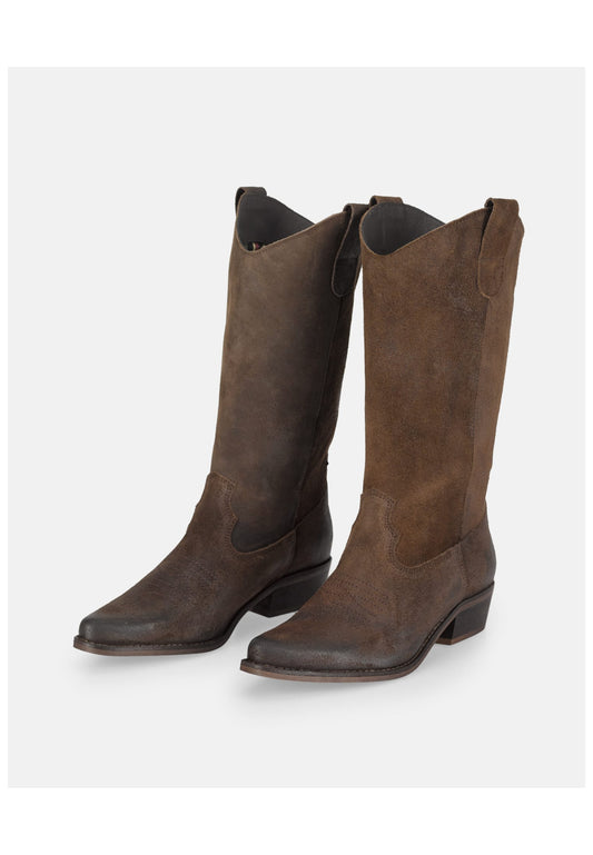FELMINI Stiefel Leder Dunkelbraun