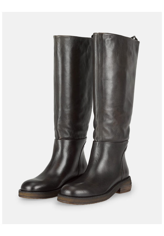 FELMINI Stiefel Leder Dunkelbraun