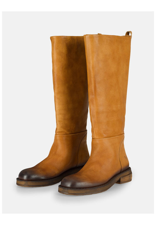 FELMINI Stiefel Leder Hellbraun