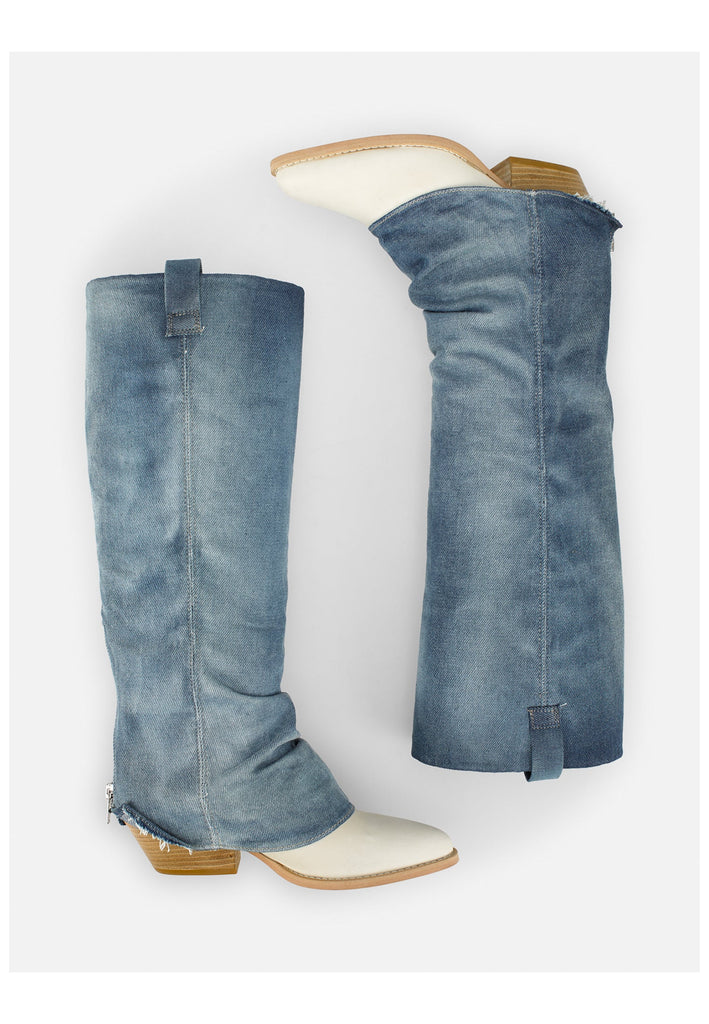 FELMINI Stiefel Lederimitat/Textil Jeans