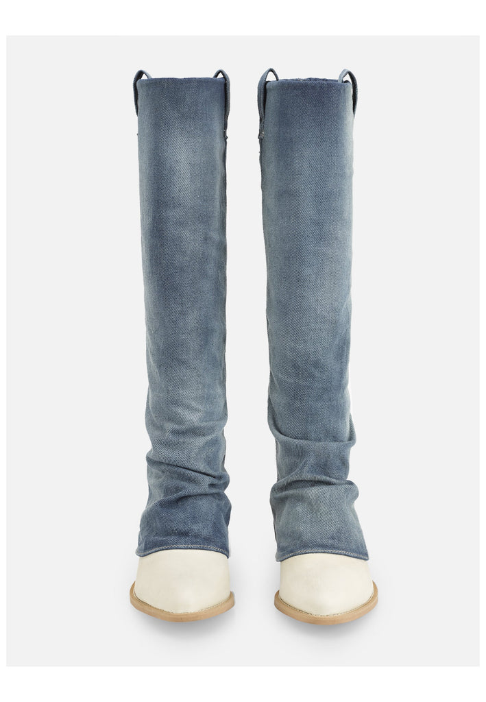 FELMINI Stiefel Lederimitat/Textil Jeans