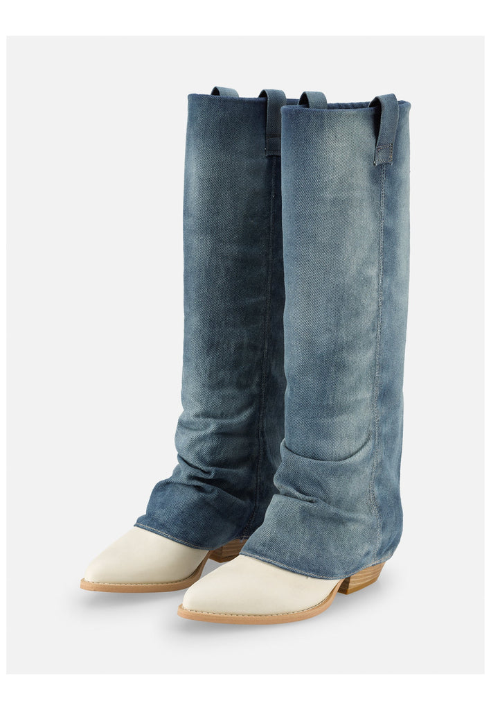 FELMINI Stiefel Lederimitat/Textil Jeans