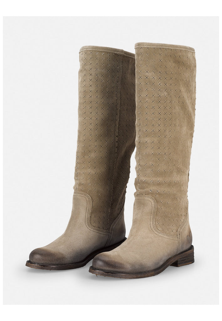 FELMINI Stiefel Veloursleder Braun/Grau