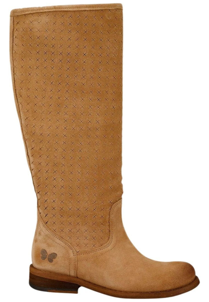 FELMINI Stiefel Veloursleder Dunkelbeige