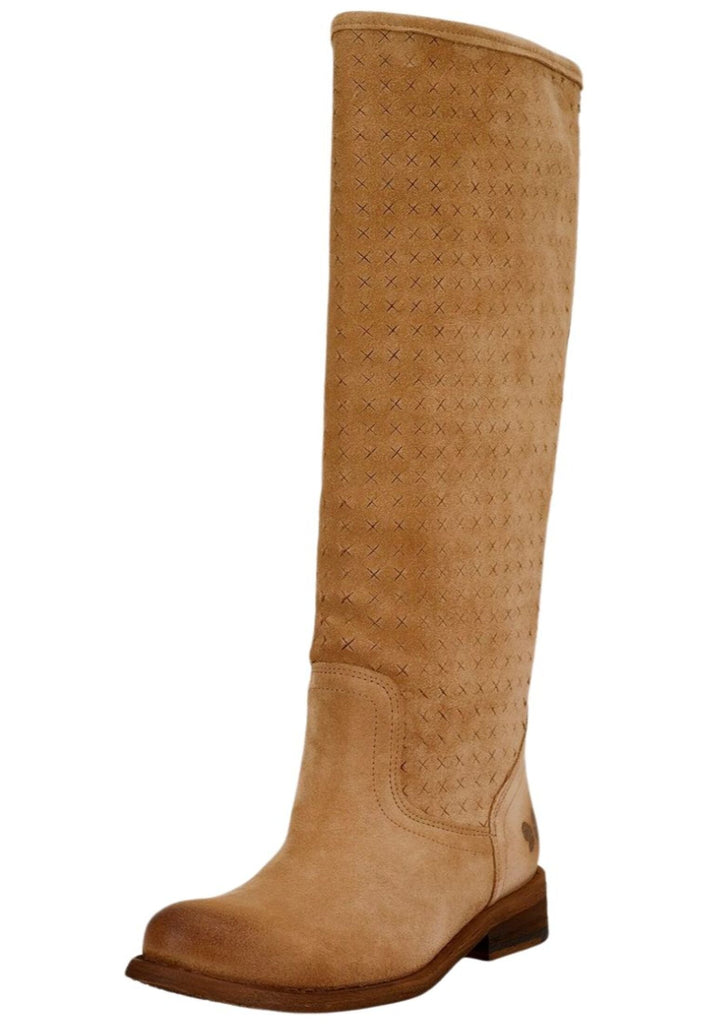 FELMINI Stiefel Veloursleder Dunkelbeige