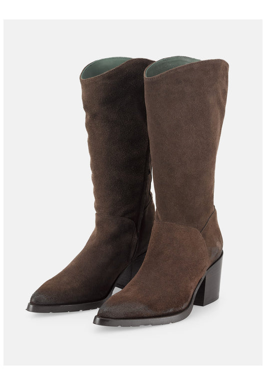 FELMINI Stiefel Veloursleder Dunkelbraun