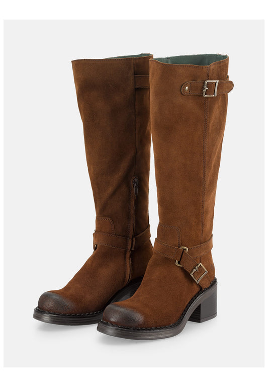 FELMINI Stiefel Veloursleder Dunkelbraun