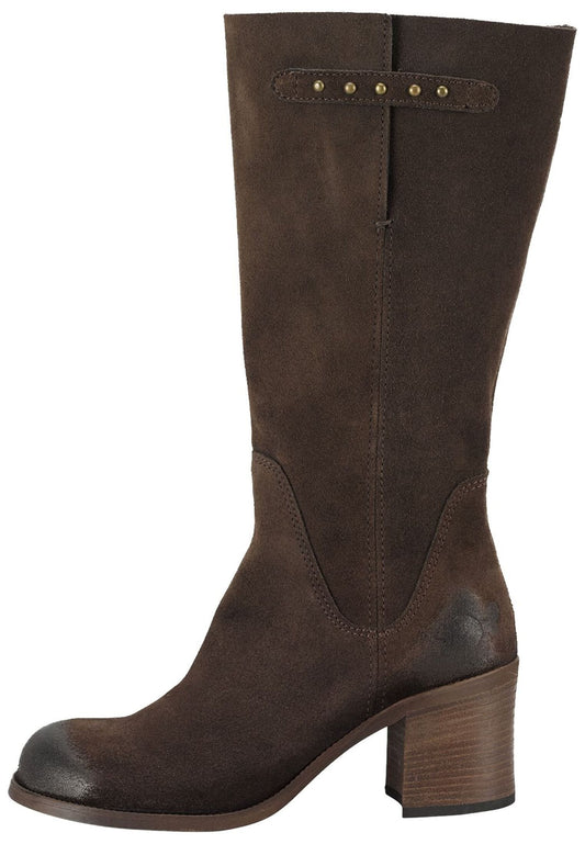 FELMINI Stiefel Veloursleder Dunkelbraun