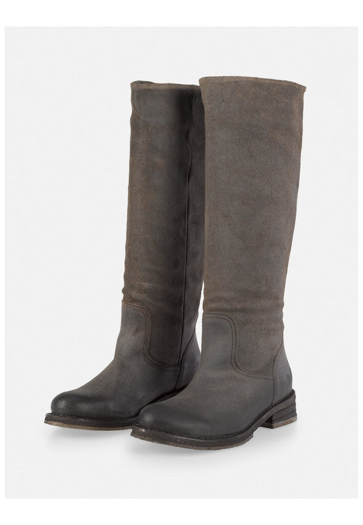 FELMINI Stiefel Veloursleder Dunkelgrau