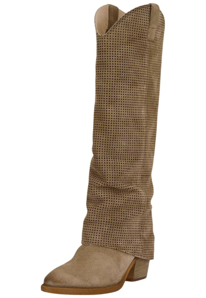 FELMINI Stiefel Veloursleder Grau/Braun