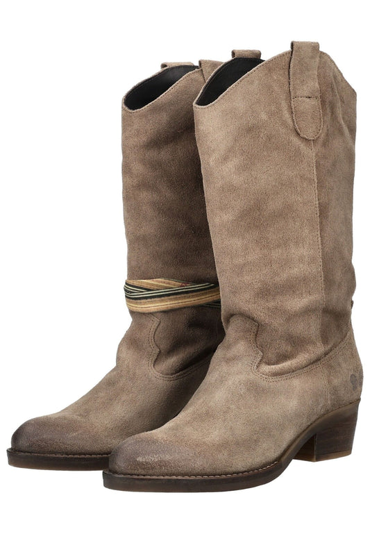 FELMINI Stiefel Veloursleder Grau/Braun
