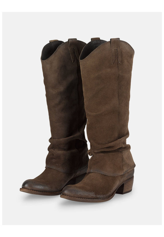 FELMINI Stiefel Veloursleder Hellbraun