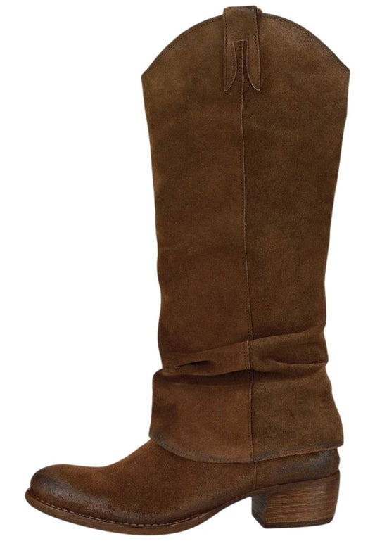 FELMINI Stiefel Veloursleder Hellbraun