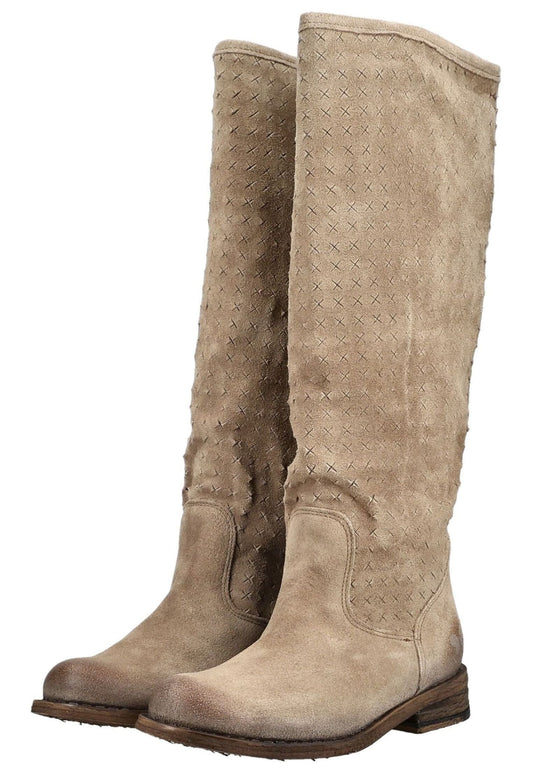 FELMINI Stiefel Veloursleder Hellgrau