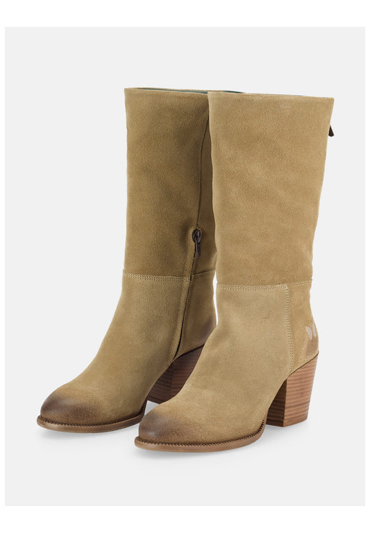 FELMINI Stiefel Veloursleder Mittelbraun