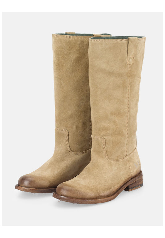FELMINI Stiefel Veloursleder Mittelbraun