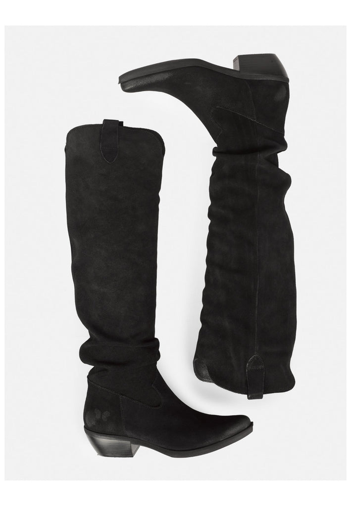 FELMINI Stiefel Veloursleder Schwarz