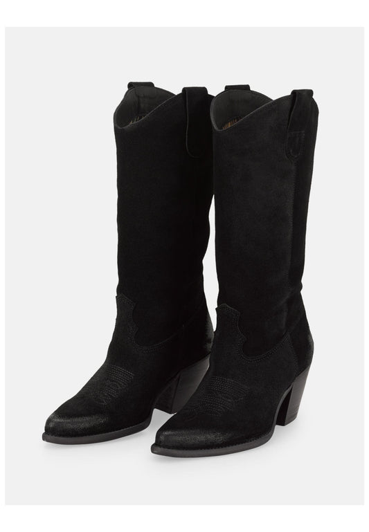 FELMINI Stiefel Veloursleder Schwarz
