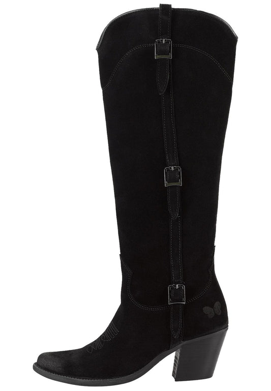 FELMINI Stiefel Veloursleder Schwarz