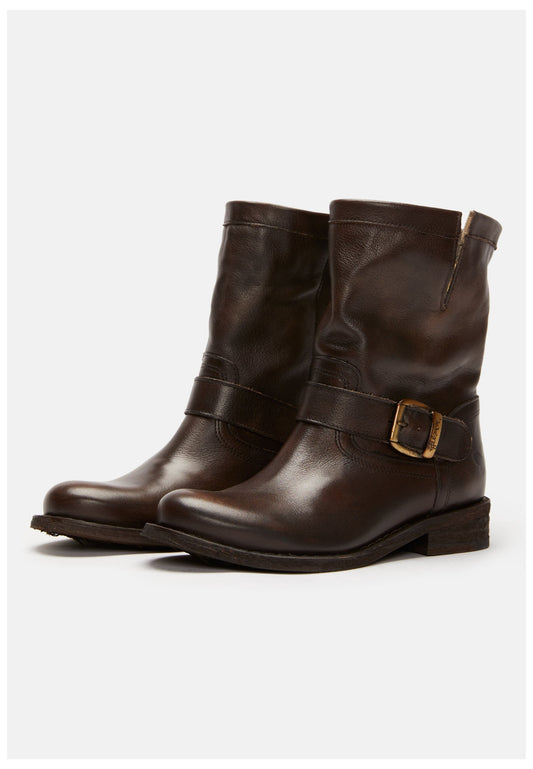 FELMINI Stiefelette Leder Dunkelbraun